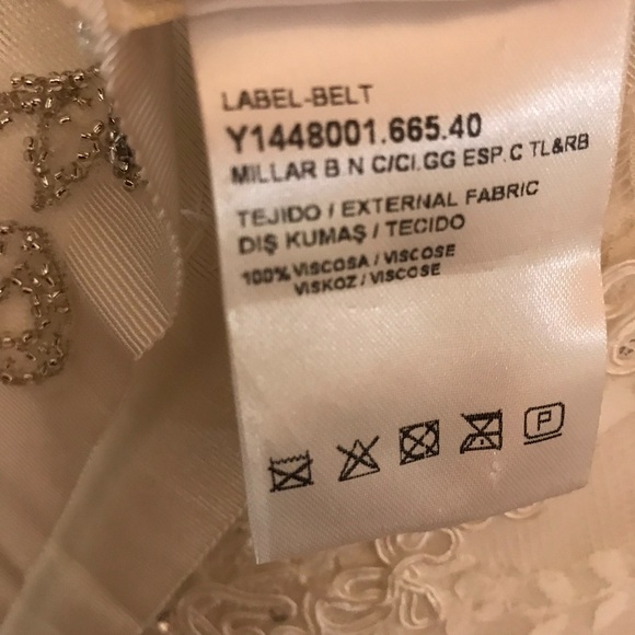 La SPOSA PRONOVIAS Belt only, MILLAR, off white, Grosgrain ribbon. - Picture 13 of 15